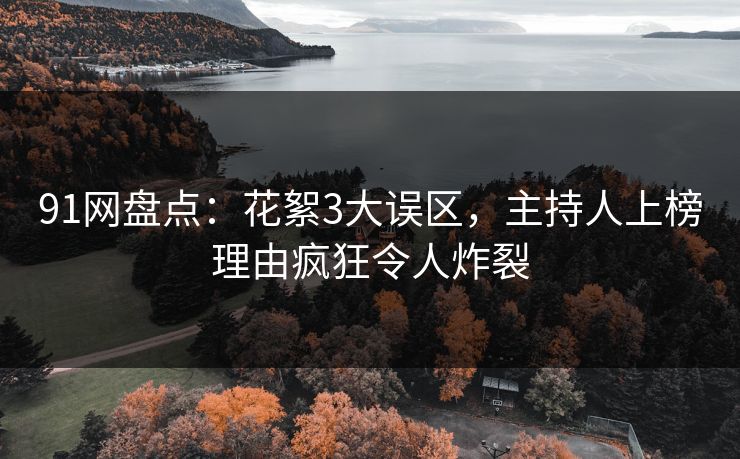 91网盘点：花絮3大误区，主持人上榜理由疯狂令人炸裂