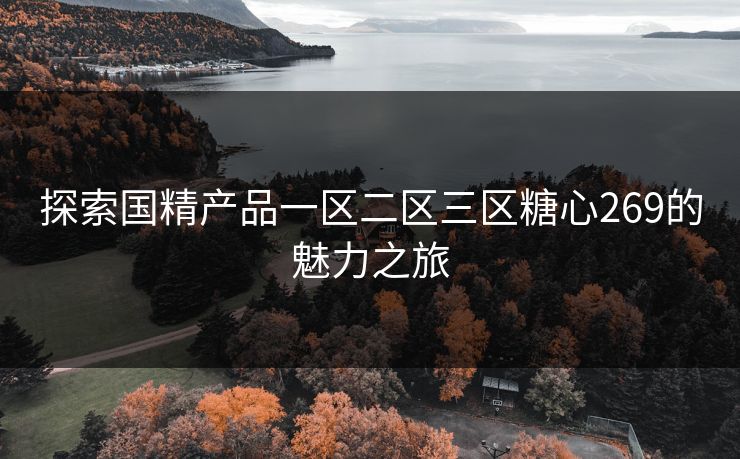 探索国精产品一区二区三区糖心269的魅力之旅