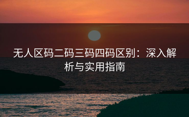 无人区码二码三码四码区别:深入解析与实用指南 无人区码二码三码四码区别:深入解析与实用指南